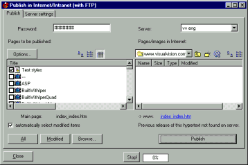 FTP interno - EasyWebEditor Programa profesional y de f�cil manejo para la creaci�n r�pida de sitios WEB. P�ginas WEB completas sin c�digo o HTML. In Espa�ol Castellano.